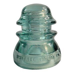 Whitall Tatum Co Aqua Glass Insulator No 1 Made In USA 18